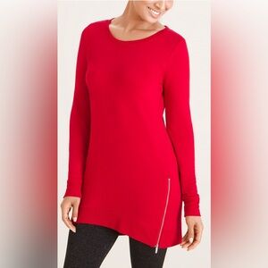 Chicos Zynergy Women’s Side‎ Zip Long Sleeve Tunic in Stiletto Sz 3 (16-18) XL